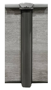 Wide 7”steel top rails and 6” steel verticals allow for an easy, efficient installation and are a beautiful accent to the wall design.